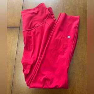 Align - laser cut hem Lululemon Red size 10 EUC 
Great for Christmas!